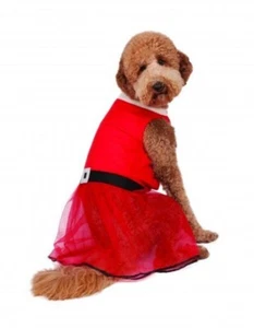 Vestido dulce de Santa Rubies para perro gato fiestas de Navidad vacaciones - Imagen 1 de 3