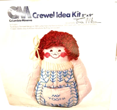 NUEVO Kit Bordado Vintage MY DIENTE Hada de los Dientes 3D Muñeca Crewel Erica Wilson 7851 Foto 1 de 3
