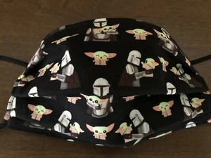 Star Wars Baby Yoda - Máscara facial mandaloriana. 100 % edredones algodón. Niños - adultos  - Imagen 1 de 5