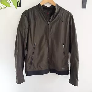 DIESEL INDUSTRY Jacket Men's Medium Teflon Bomber Biker Brown - Picture 1 of 8