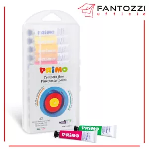 PRIMO - TEMPERA FINE IN TUBETTO - 12 COLORI BRILLANTI PER DISEGNO PITTURA SCUOLA - Foto 1 di 3
