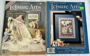 LOT OF 2 LEISURE ARTS CROSS STITCH MAGAZINES April 1988 , June 1989 - Imagen 1 de 4