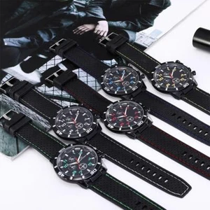 Mens Watches Sports Wrist Boy Army Silicon Strap Quartz Watch Gifts Hot L5 - Picture 1 of 16