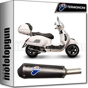TERMIGNONI TUBE DE ESCAPE OVAL ACERO NEGRO RACING PIAGGIO VESPA 250 2014 14 - Imagen 1 de 4