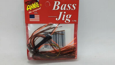 БАСОВАЯ ДЖИГА ARKIE (оригинал). WEEDLESS, 3/4 унции коричневый / оранжевый - Изображение 1 из 4