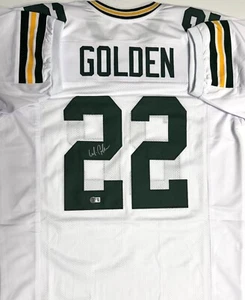 Camiseta deportiva blanca réplica personalizada firmada por Matthew Golden de los Packers Receiver AUTO - BAS - Imagen 1 de 3