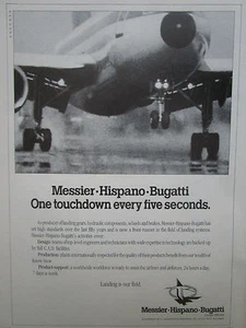 1984-87 PUB MESSIER HISPANO BUGATTI SNECMA ATTERRISSAGE LANDING GEAR ORIGINAL AD - Picture 1 of 1