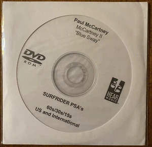 PAUL McCartney II Blue Sway US 2011 SURFRIDER PSA's PROMO DVD Beatles - Picture 1 of 1