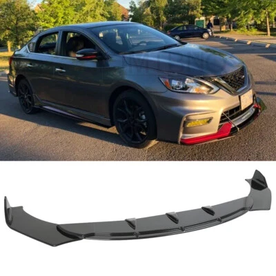 Kit de corpo spoiler inferior divisor de lábios para Nissan Sentra Nismo dianteiro brilhante - Imagem 1 de 4