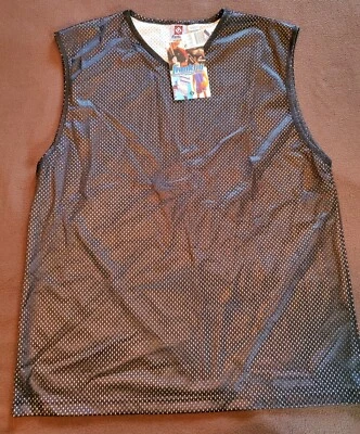 Vintage 90s Franklin Sports Mesh Basketball Jersey Black Mens Large NEW NWT - Image 1 of 4