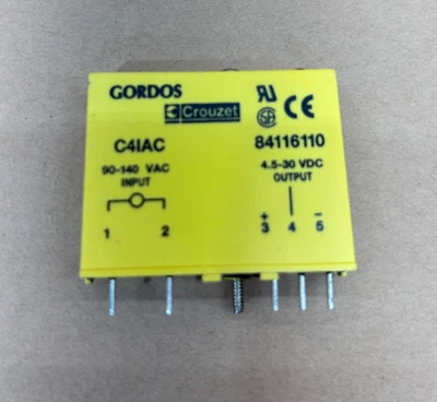Gordos Crouzet C4IAC Input Module 90-140VAC Input 4.5-30VDC Output Red LED - Image 1 of 2