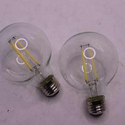 (2-Pk) EcoSmart LED Vintage Edison Light Daylight 5000K G25 100W Eqv - Image 1 of 4