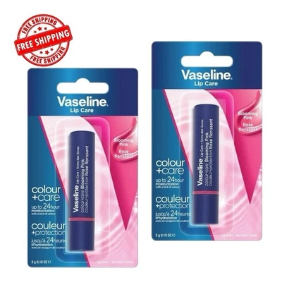 2 X VASELINA Cuidado de Labios Color Y Cuidado Rosa Flor 3g ENVÍO GRATUITO Foto 1 de 4