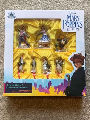 Disney Mary Poppins Returns Christmas Tree Ornaments Limited Edition Set (NEW) - Image 1 of 4
