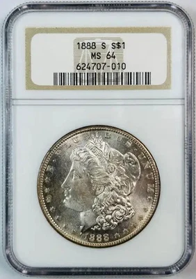 1888 S Morgan Silver Dollar NGC MS-64 - Image 1 of 2