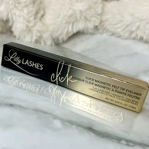 Lilly Lashes Click Magnetic Felt Tip Eyeliner - Ultra Black 0.03 oz |New in Box - Picture 1 of 5