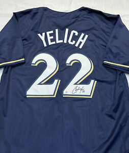 Christian Yelich Signed Milwaukee Brewers Baseball Jersey with COA