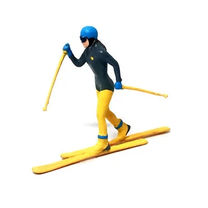 ED 1:64 Painted Figure Model Miniature  Diorama Skiing Ski Lady Girl - Picture 1 of 1