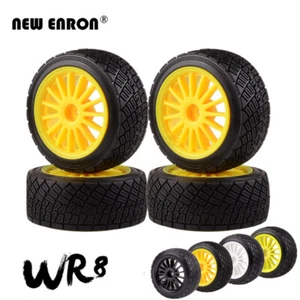 4Pc Wheel Rims Rubber Tires 2.2Inch 110697 FOR RC Car HPI WR8 Flux Rally 3.0 Ken - Picture 1 of 12