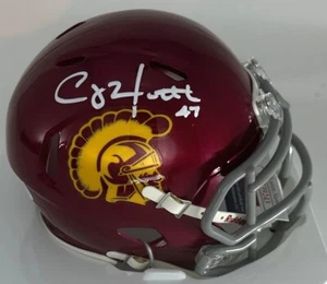 Packers CLAY MATTHEWS Signed Riddell USC TROJANS Speed Mini Helmet AUTO - JSA - Picture 1 of 1