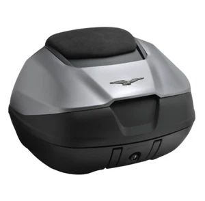 BAULE 52 LITRI ORIGINALE MOTO GUZZI STELVIO 2024 - BAULETTO CON SCHIENALE NERO - Picture 1 of 1