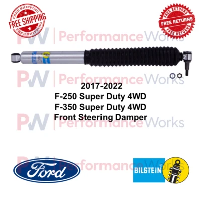 Bilstein B8 5100 Front Steering Stabilizer Damper For 17-22 F-250 F-350 SD 4WD - Image 1 of 4