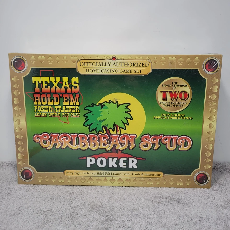 Caribbean Stud Poker Home Casino Set Officially Authorized Card Game New Sealed - Image 1 of 4