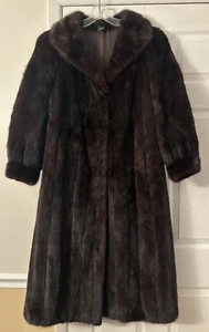 Dasco Luxury Dark Brown Genuine Rare Mink Coat, Gently Worn, Made In Greece - Picture 1 of 9