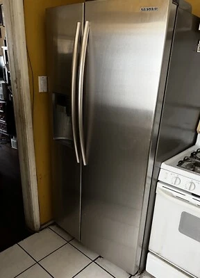 samsung refrigerator, stainless steel, two door, with water filter and ice maker - Image 1 of 4