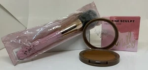 Mally Sunrise Sculpt Ombre Bronzer Shimmer Matte Deeper W/Full Face Powder Brush - Picture 1 of 9