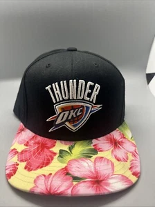 Oklahoma City Thunder Hat Cap Mens Snap Back Adidas Tropical NBA Basketball - Picture 1 of 8