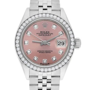 Rolex Lady-Datejust 28mm 279384RBR Pink Diamond Jubilee Complete - Picture 1 of 10