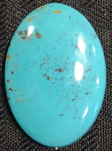 32ct. 1Lg. Cabochons Turquoise Beautiful Blue w/Little Silver Pyrite Cannonea - Picture 1 of 3