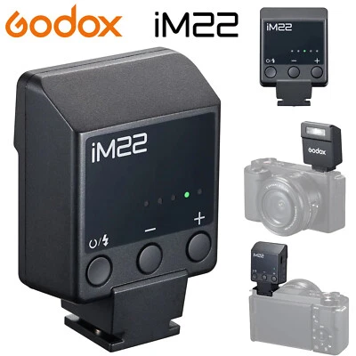 Godox iM22 Mini Camera Flash Speedlite for Canon Sony Fuji Nikon Olympus Cameras - Image 1 of 4