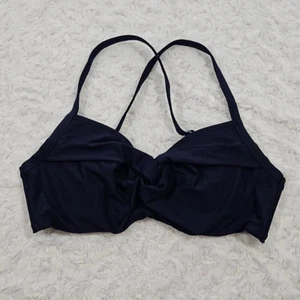 Athleta Damen Größe 34 B/C schwarz Twist vorne Bügel gepolstert Strand Bikini Oberteil - Bild 1 von 7