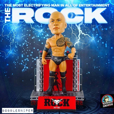 DWAYNE JOHNSON "The Rock" WrestleMania WWF WWE Wrestling Legend Bobblehead Cover