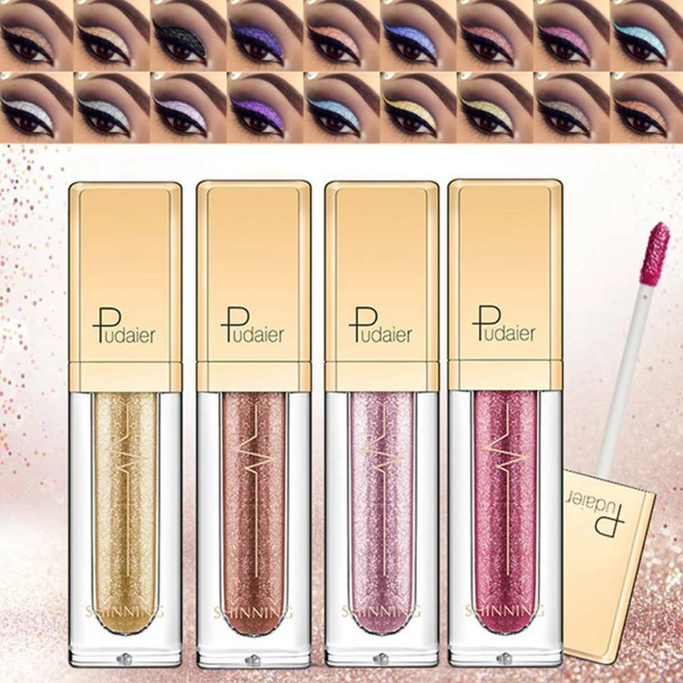 Pudaier DIAMOND Glitter Shimmer Matte Eyeshadow Liquid Eye Shadow Beauty Makeup - Image 1 of 4