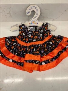 Build A Bear Werkstatt Selten & Htf Fab Halloween Druck Kleid Neu mit Etikett - Picture 1 of 1