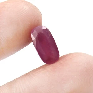 3.20 CT CERTIFIED Natural Unheated Mozambique Ruby Cushion Loose Gemstone Cut - Picture 1 of 5