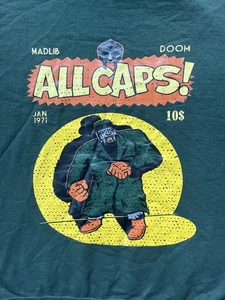 Raro MF DOOM ¡Todas las tapas! Póster Álbum Sudadera con Capucha L Verde Madlib Doom Enero 1971 Hip Hop - Imagen 1 de 6