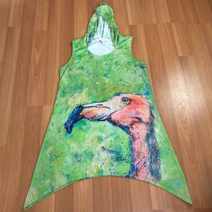 Leoma Lovegrove XL Hooded Tank Top Cover Up Womens Pullover Top Green - Picture 1 of 6