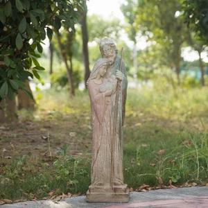"Estatua de jardín de la Sagrada Familia grande católica al aire libre H31,5"" Big Sacred St"  - Imagen 1 de 7
