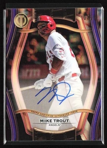 2025 Topps Tribute Pillars of the Game Autographs Purple Mike Trout Auto 10/50 - Picture 1 of 2