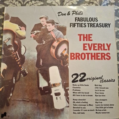 THE EVERLY BROTHERS "DON & PHIL'S FABULOUS FIFTUES TREASURY" VINYL LP 1974 VG+ - Image 1 of 4