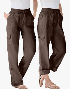 Woman Within Übergröße wandelbare Cargohose & Capri elastischer Bund 22W # 208 - Bild 1 von 4