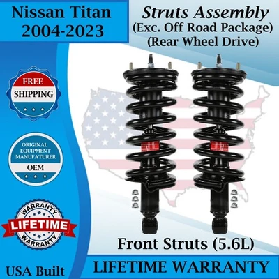 Monroe OEM Front Struts For 2004-2023 Nissan Titan 5.6L 2WD Lifetime Warranty - Изображение 1 из 4