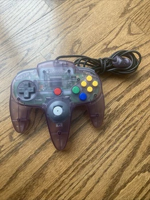 Nintendo N64 Clear Atomic Purple Controller OEM Original Authentic NUS-005 - Image 1 of 2
