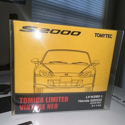 TOMICA LIMITED VINTAGE NEO 1/64 LV-N280b Honda S2000 2006 Yellow  New JDM - Image 1 of 3