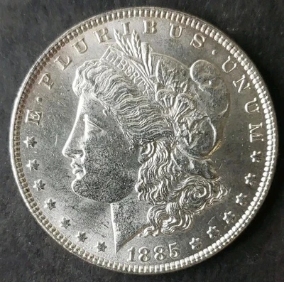 1885-CC Morgan Dollar BU Uncirculated Mint State 90% Silver $1 US Coin - Image 1 of 2