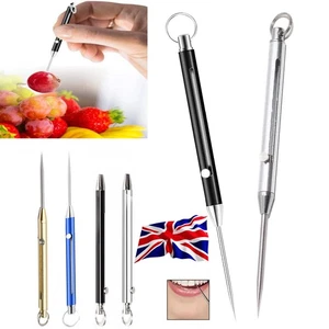 Retractable Titanium Toothpick Reusable Portable Hang Keychain Metal Toothpick - Picture 1 of 15